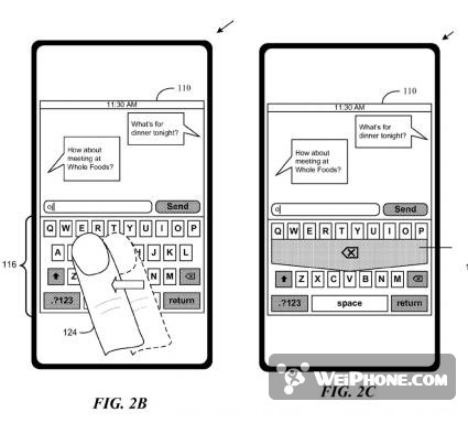 新专利：iPhone触摸屏键盘滑动手势