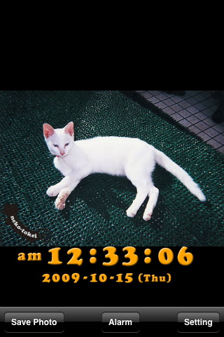 有1,000张可爱猫咪照片的「猫咪时钟」iPhone App